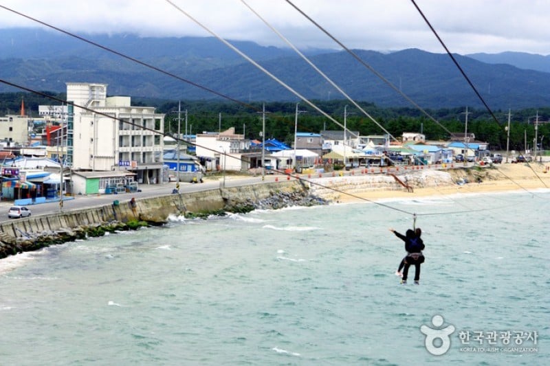 牛沿海邊漁村滑翔體驗(海上飛蝶) 소돌해변 스카이어촌체험(아라나비) (8/10)