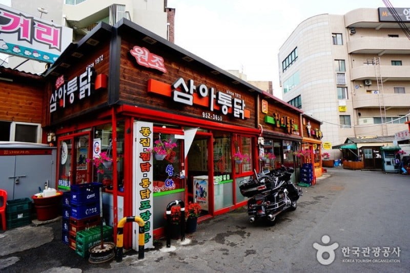 大邱和平市場雞胗胡同대구 평화시장 닭똥집 골목